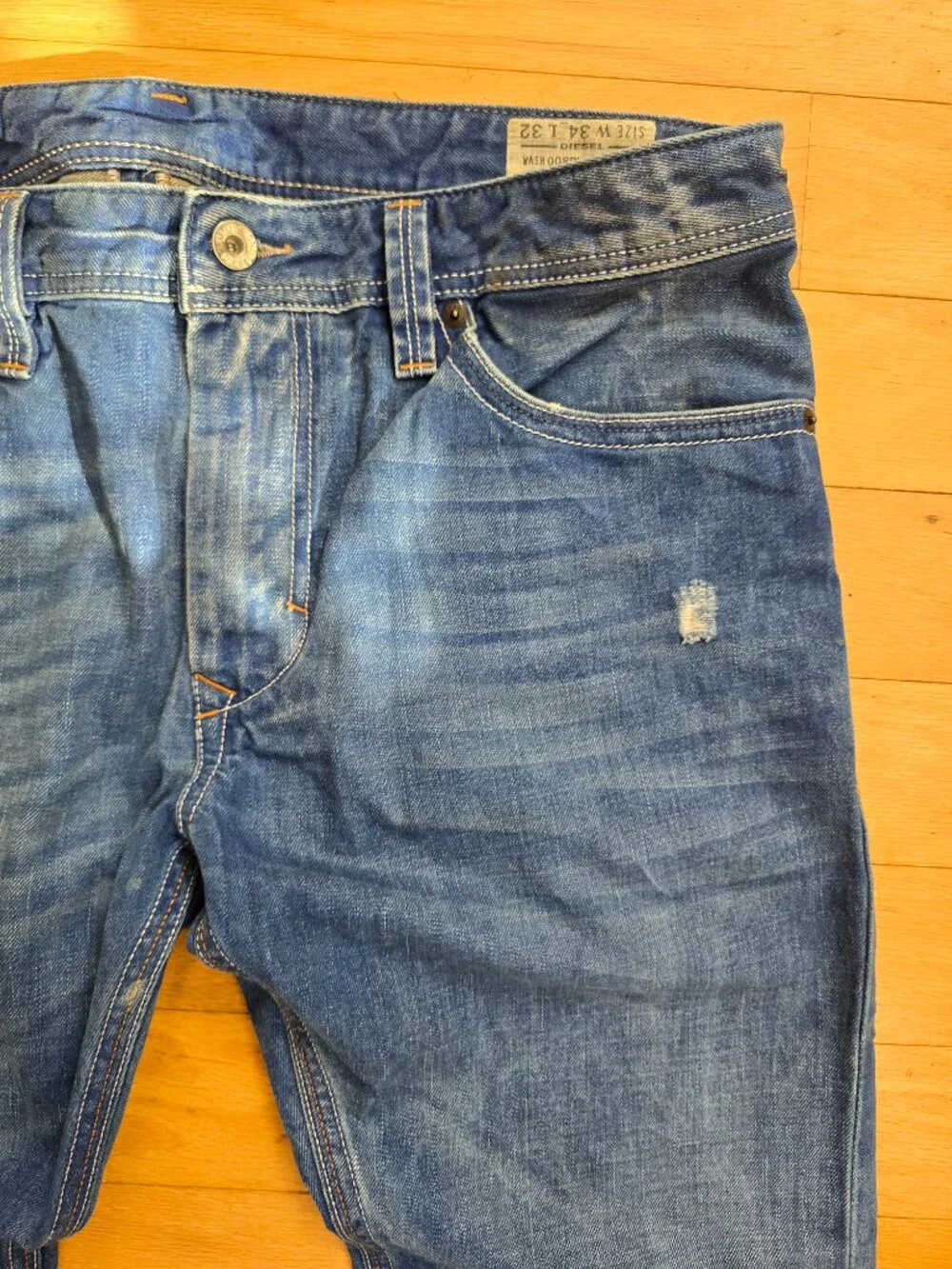 vintage Y2K | Diesel Thanaz medium wash denim slim skinny jeans | MENS 34'